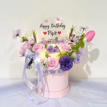 Bloom Box Akrilik Ucapan Ulang Tahun Cianjur